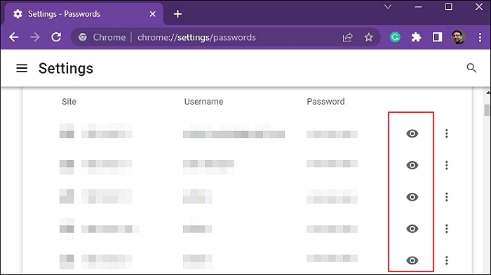 gestore di password di Chrome