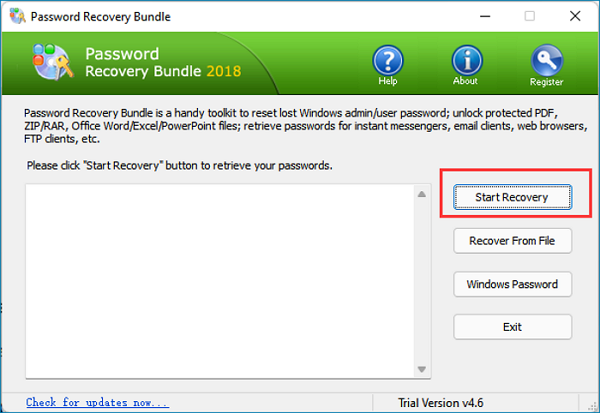 trova la password di Windows Live Mail con Password Recovery Bundle - 1