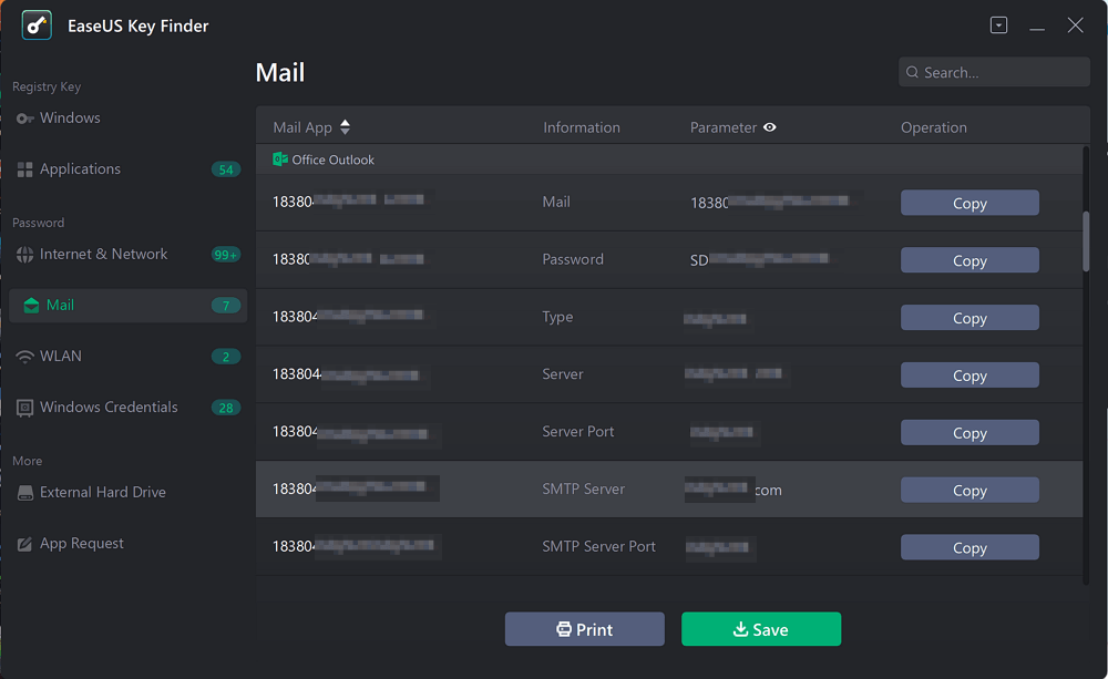 trova la password di posta elettronica