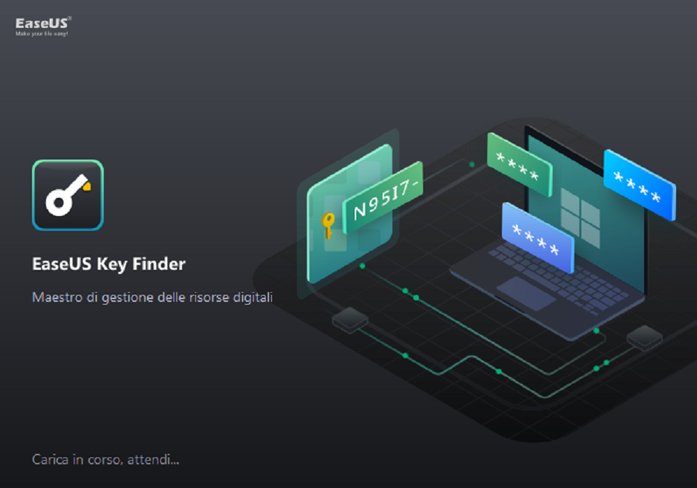 Schermata principale di EaseUS Key Finder