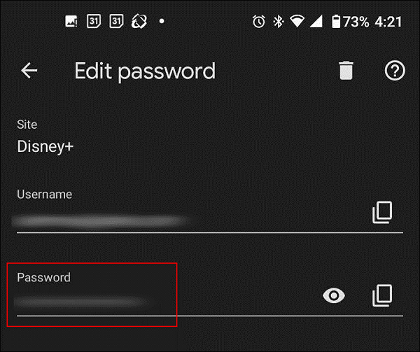 visualizza le password salvate su Android e iOS