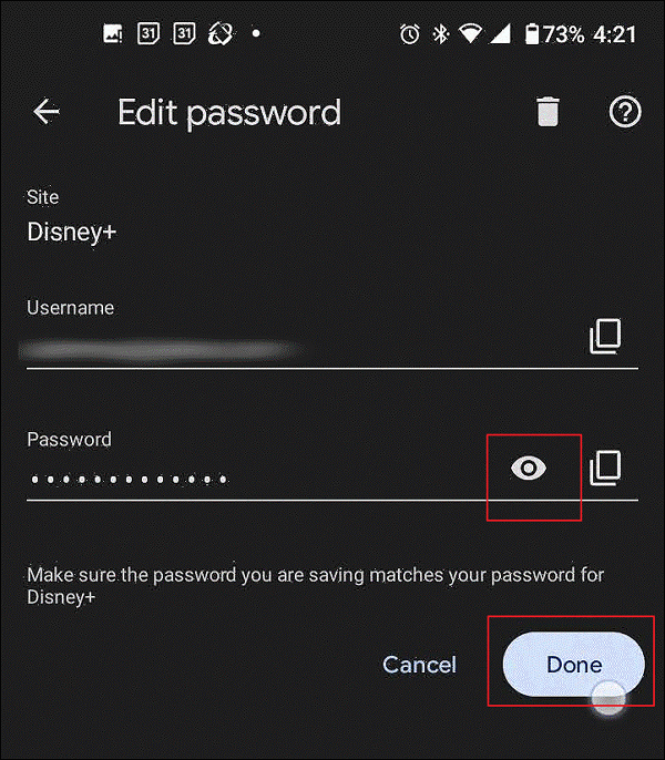 visualizza le password salvate su Android e iOS