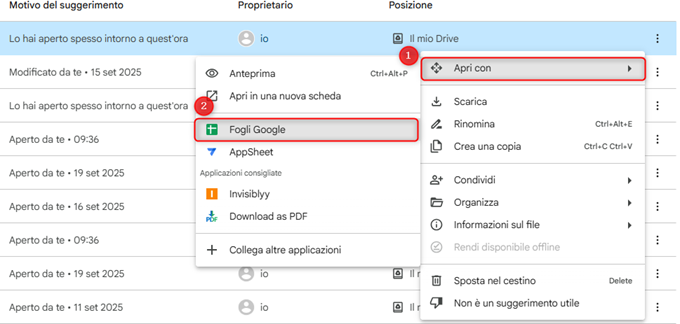 Sbloccare Excel con Google Sheets