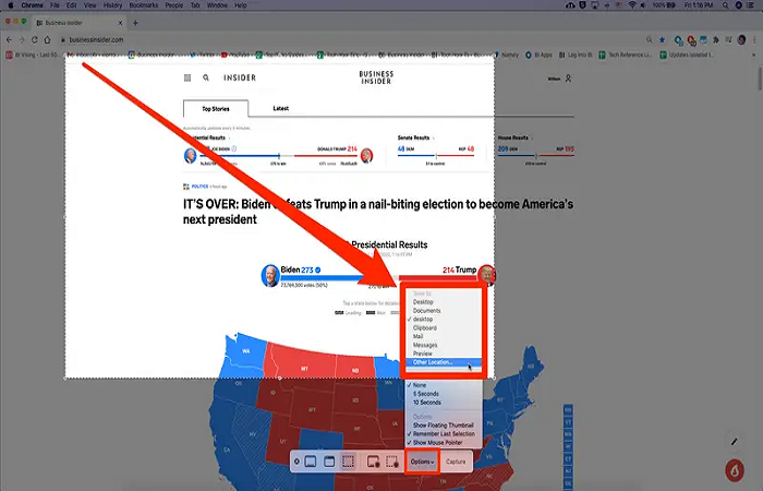 cambiare la posizione di uno screenshot sul mac