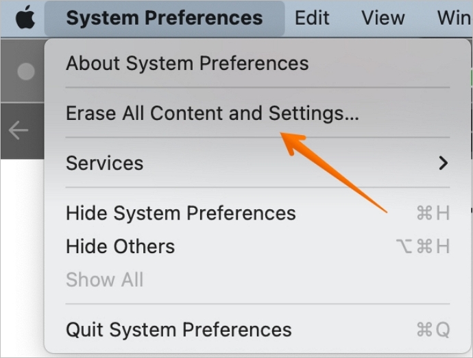 cancellare tutti i contenuti e le impostazioni
