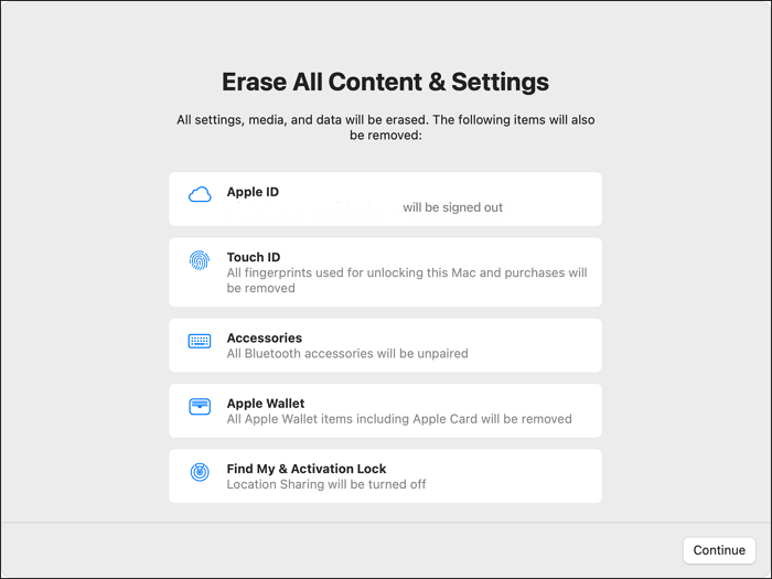 cancellare gli elementi