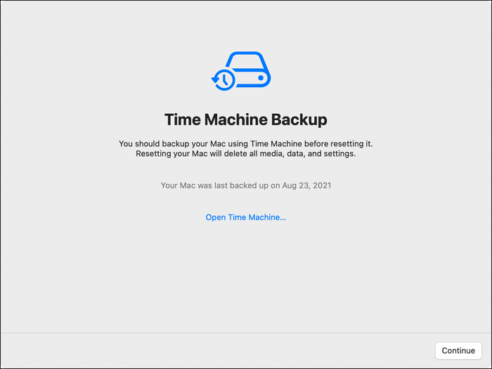 backup con Time Machine