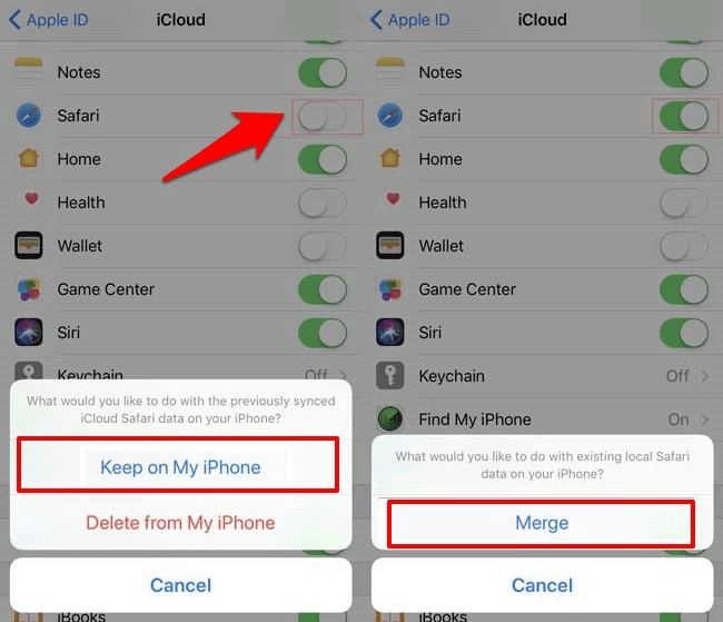 Recupera la cronologia di Safari cancellata con iCloud
