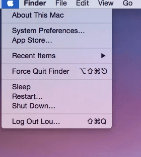 riavvia il tuo Mac per correggere l'aggiornamento non trovato