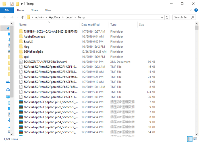 elimina i file temporanei