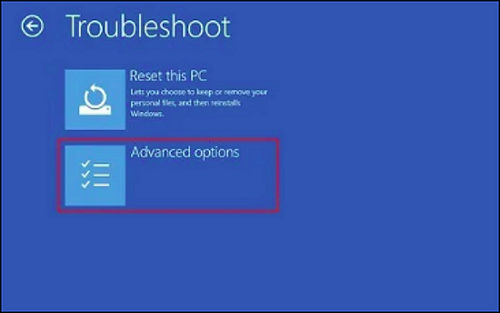 seleziona le opzioni avanzate