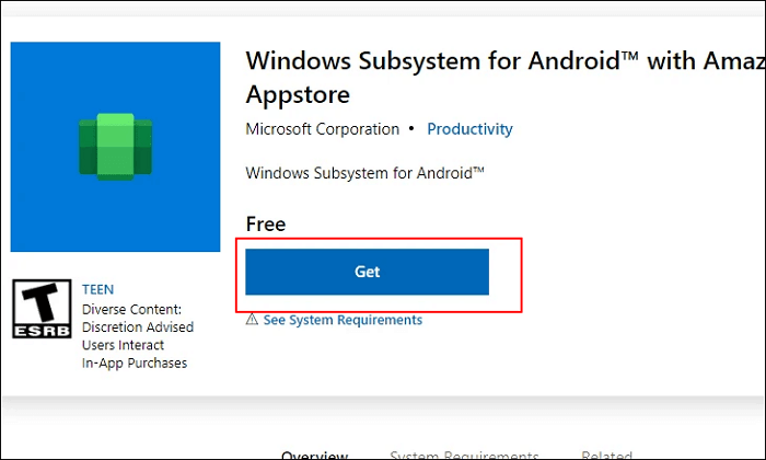 Ottieni il sottosistema Windows per Android