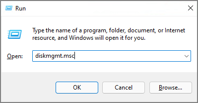 Apri la gestione del disco