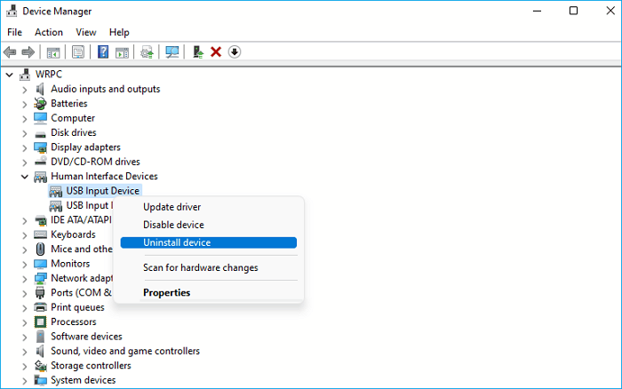 disinstallare il dispositivo
