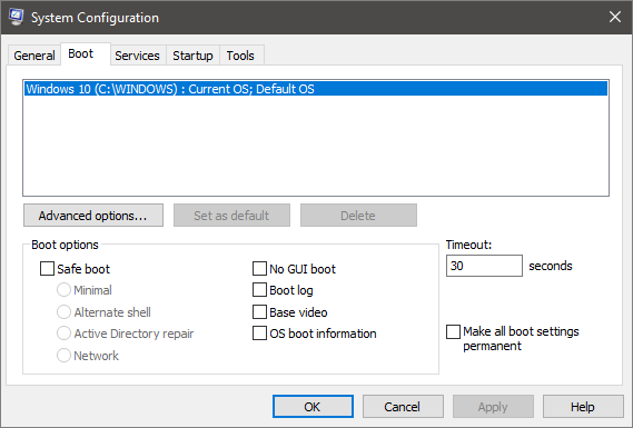 esegui sfc in modalità provvisoria