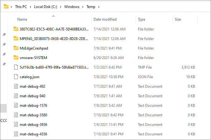 Elimina tutti i file temporanei