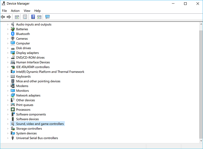 Espandi il menu Controller audio, video e giochi