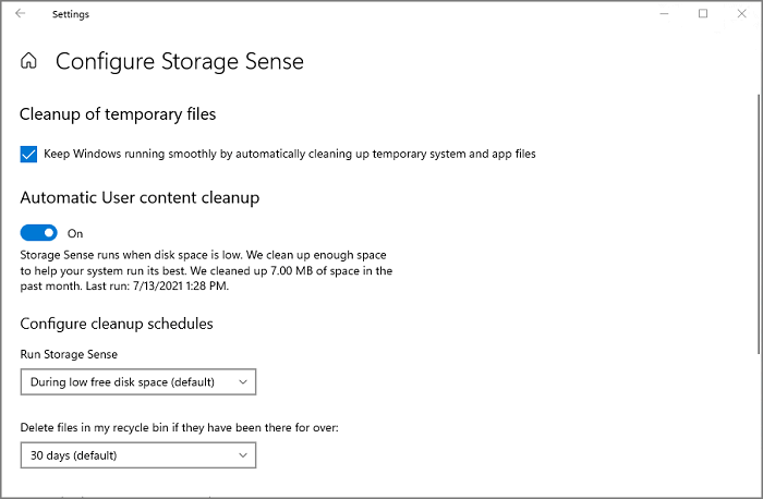 senso di archiviazione win11 2