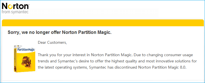 Symantec annuncia la fine del supporto di Partition Magic