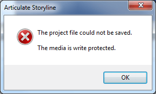 il supporto di archiviazione è protetto da scrittura