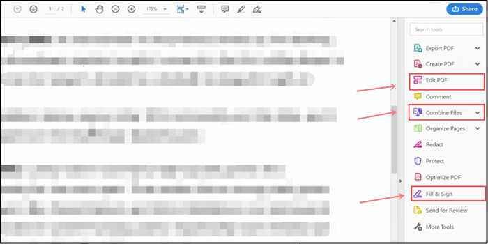 adobe modificare file pdf