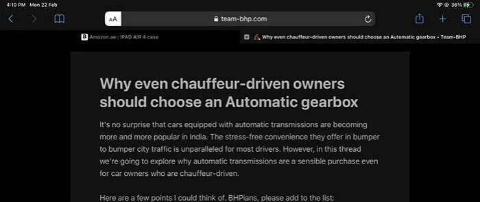 open website in reader mode