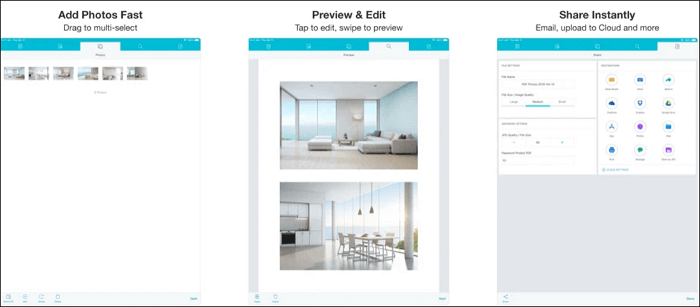 pdf photo interfaccia