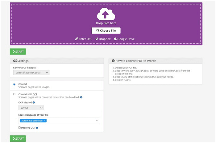 PDF2GO - comprimere PDF online