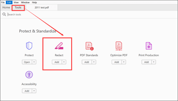 cliccare sul pulsante Redigi