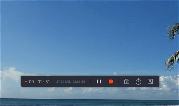 Recording toolbar