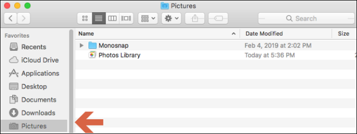 trova la cartella delle foto
