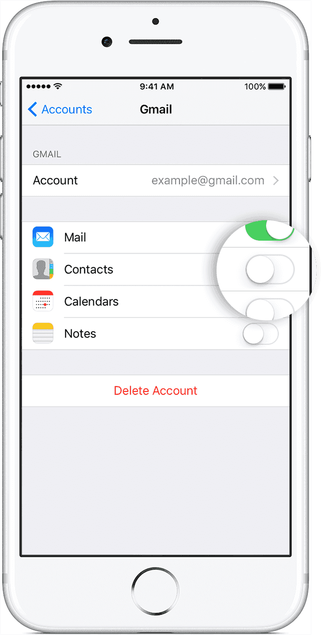 import contacts from gmail to iphone