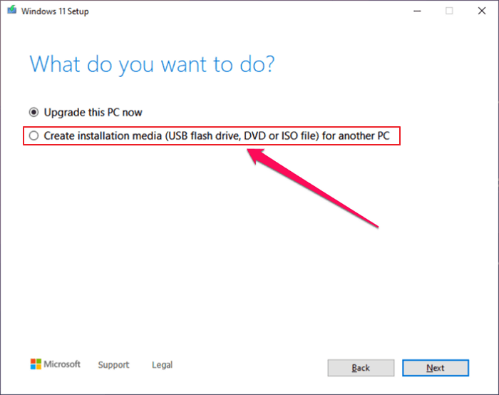 Processo di installazione di Windows 11