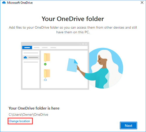 imposta l'hard disk esterno come destinazione dei download e dei backup dei file di OneDrive.