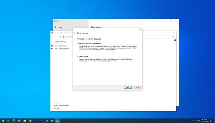 Come utilizzare Backup e ripristino in Windows 11 - Passaggio 5