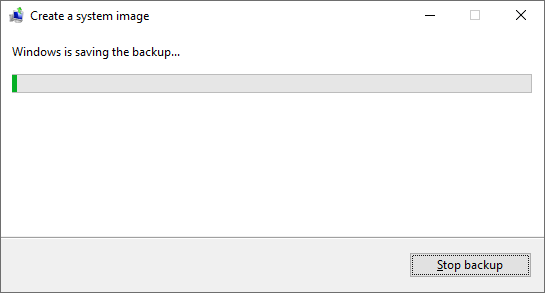 creare un'immagine di sistema passaggio 6
