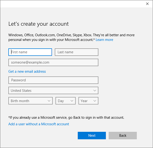 creare un nuovo account utente in Windows 10 per correggere il profilo utente corrotto