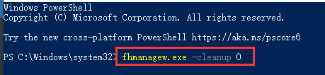 elimina il backup della cronologia dei file in PowerShell