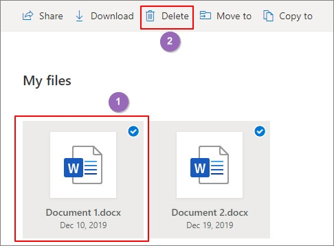 elimina i file per liberare spazio su onedrive