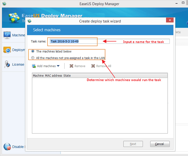Crea attività di distribuzione per installare software su più computer contemporaneamente