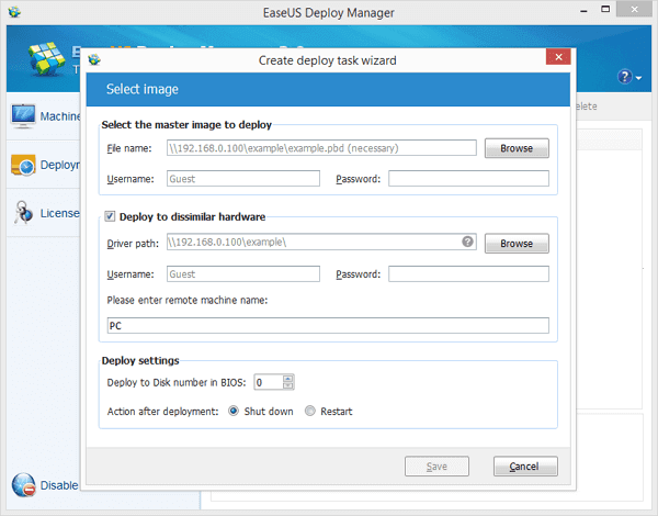 Sfoglia per trovare l'immagine del software salvata.