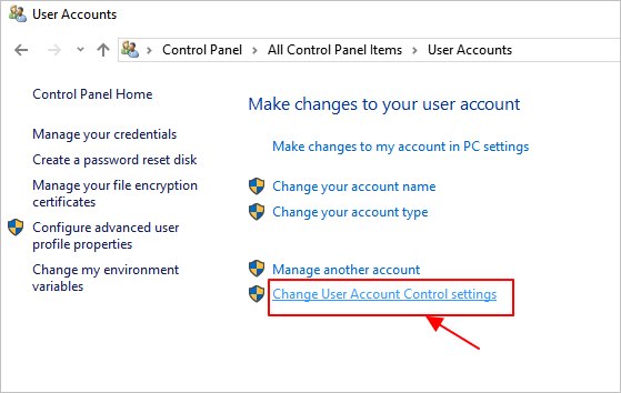 Utilizzare il pannello di controllo per risolvere l'errore 'Impossibile copiare i file'.