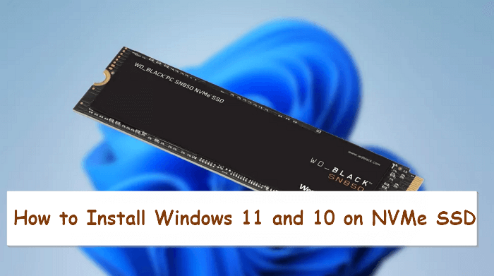 chaos Follow us Shuraba Come installare Windows 10/11 su unità SSD NVMe - EaseUS