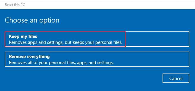 Conserva i miei file