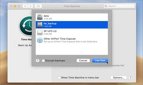 utilizzare un disco di backup