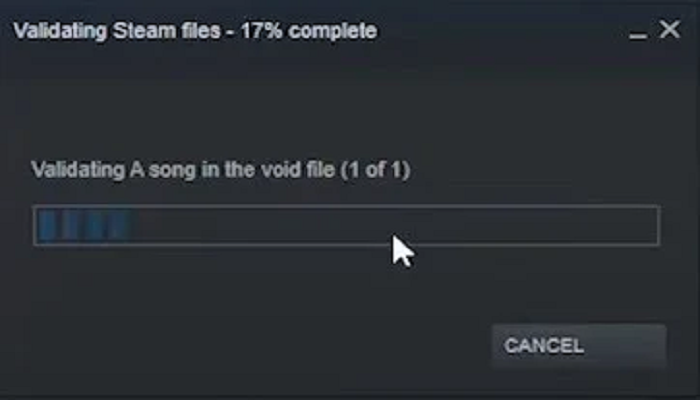 convalida del file di Steam
