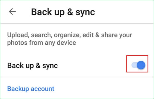 backup della scheda SD su google foto