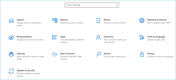 vai su impostazioni e quindi aggiorna e sicurezza