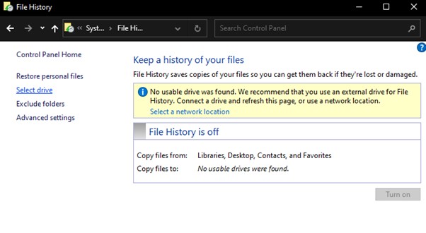 premi seleziona unità