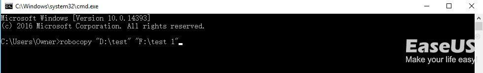 eseguire il backup dei file utilizzando il prompt dei comandi di Windows 10